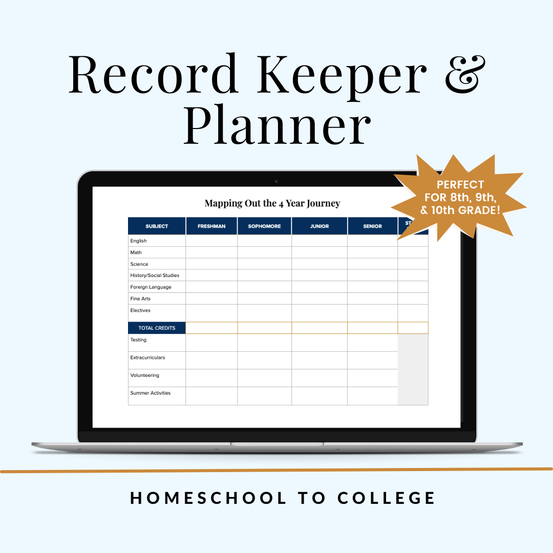 Homeschool to College Planner